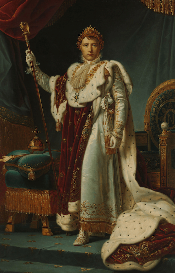 Portret van keizer Napoleon I in kroningsgewaad 2 december 1804 Kennisbank Zilver.nl